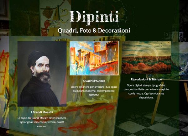 Dipinti, quadri, sculture